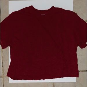 Burgundy crop top